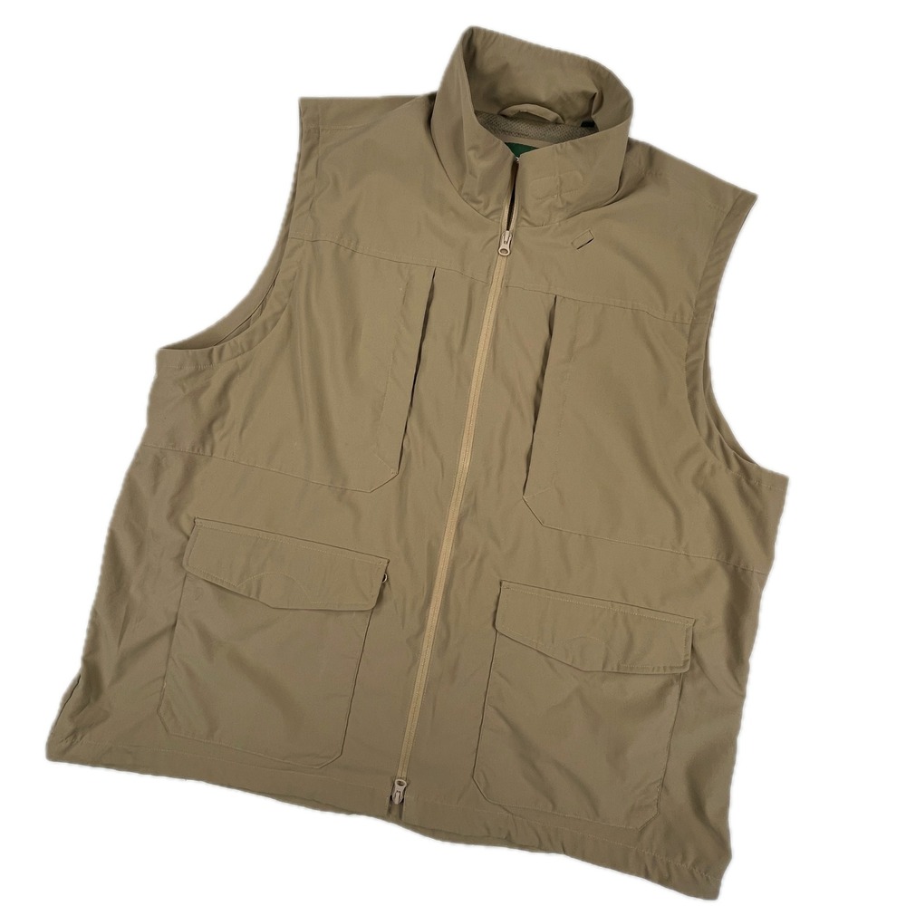 Orvis Tech Fly Fishing Utility Vest XXL Tan Gorpcore Multipocket Travel 2PJX